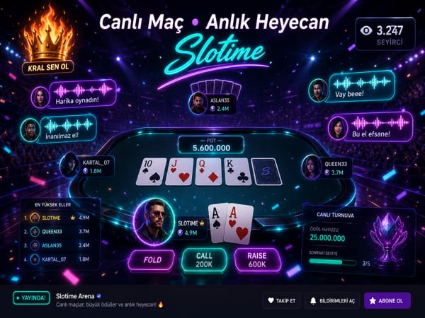 Slotime Canlı Oyun Deneyimi - Gerçek Zamanlı Çok Oyunculu